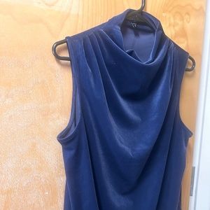 Express blue cowl neck sleeveless shirt size m